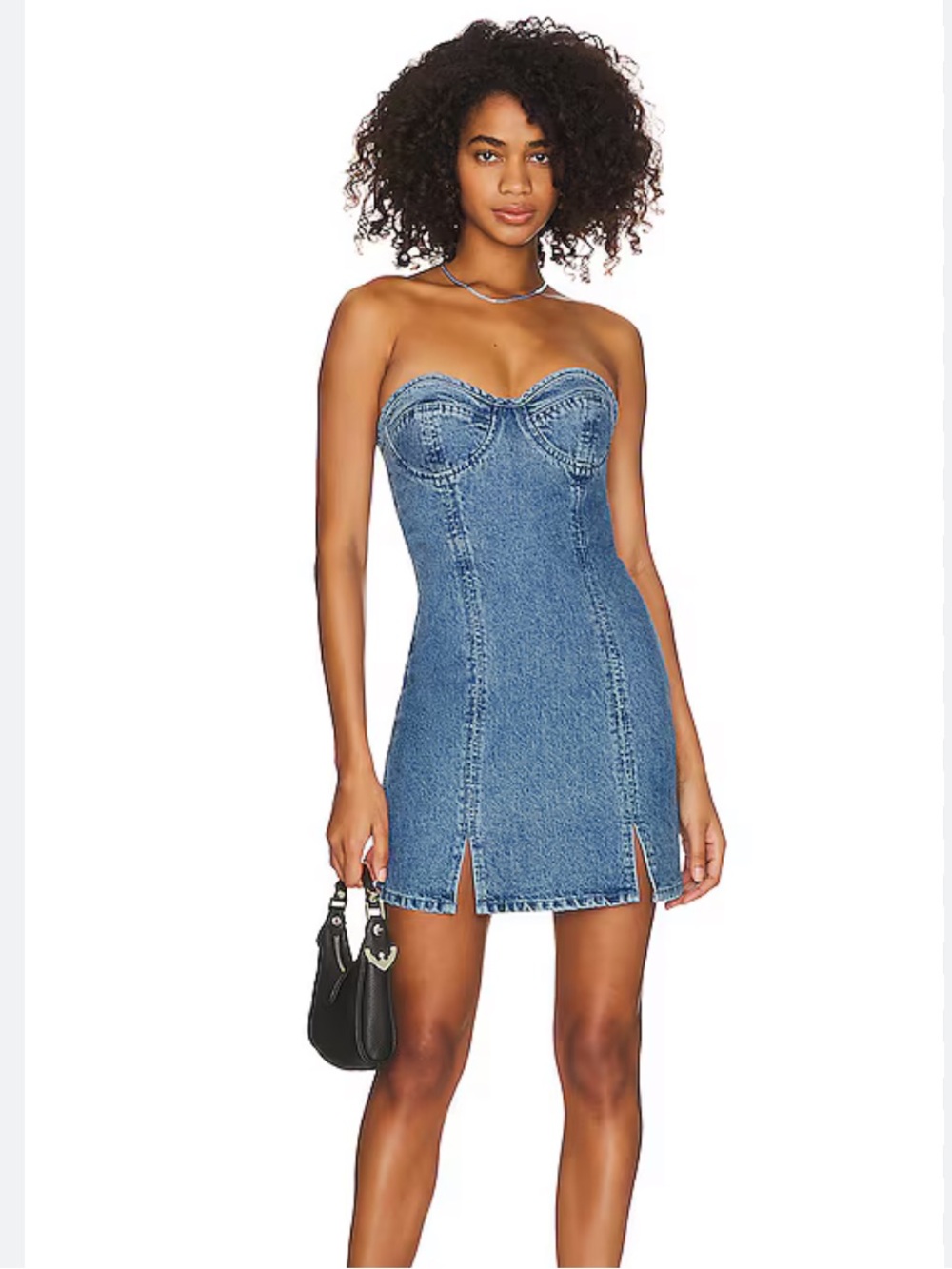 Lovers + Friends Alexis Bustier Mini Dress in Valencia Blue